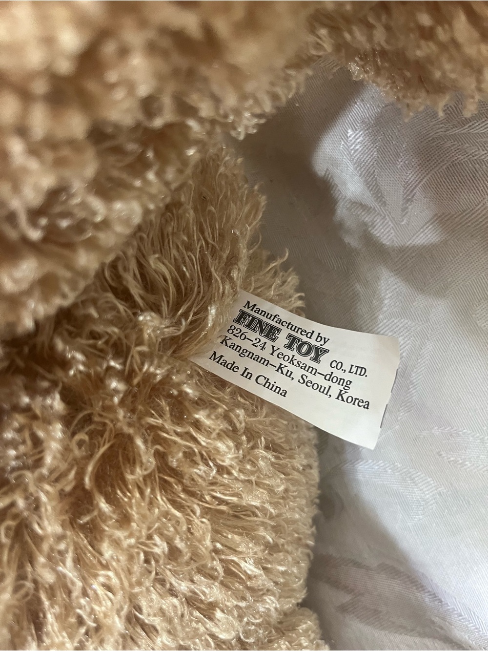 Vintage 90s Rare 30” Holiday Detailed Potbelly Plush Bear with Wide Wool Scarf - Picture 9 of 15
